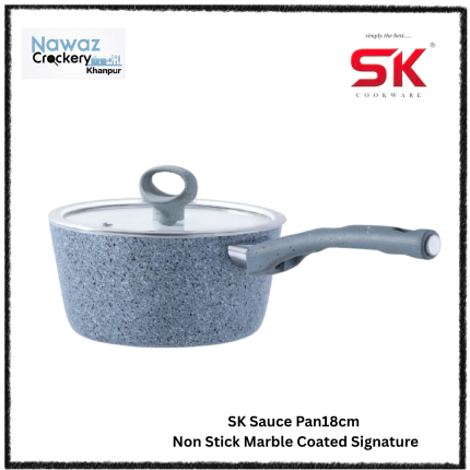 SK Sauce Pan18cm Non Stick Marble Coated Signature