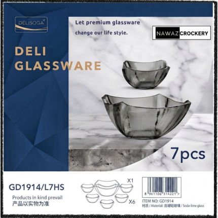 DeliSoga GD1914/L7HS 7-Piece Gray Fruit Set