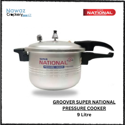 Grooved Super National Pressure Cooker 9 Litre