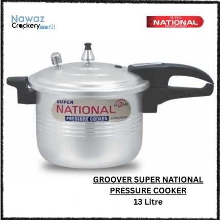 Grooved Super National Pressure Cooker 13 Litre